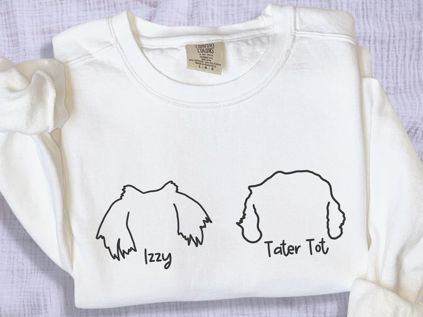 Custom Pet Silhouette Portrait Sweatshirt