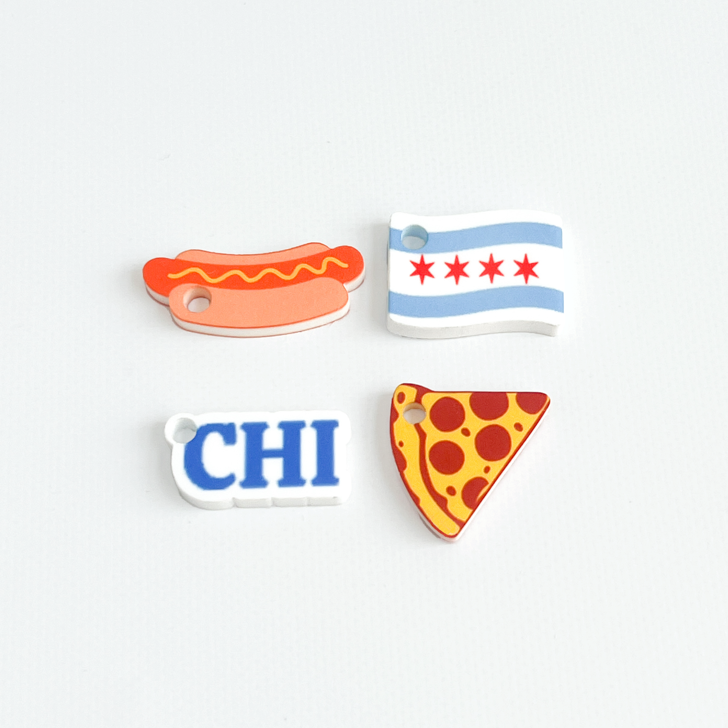 Chicago Pet Collar Charm Set