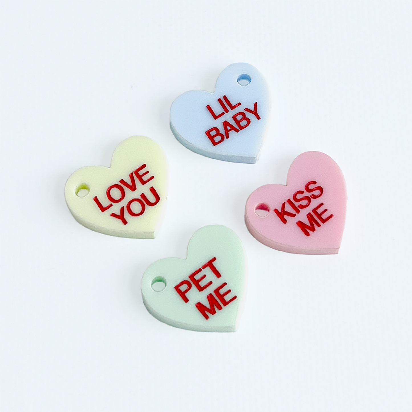 Conversation Hearts Charm Set