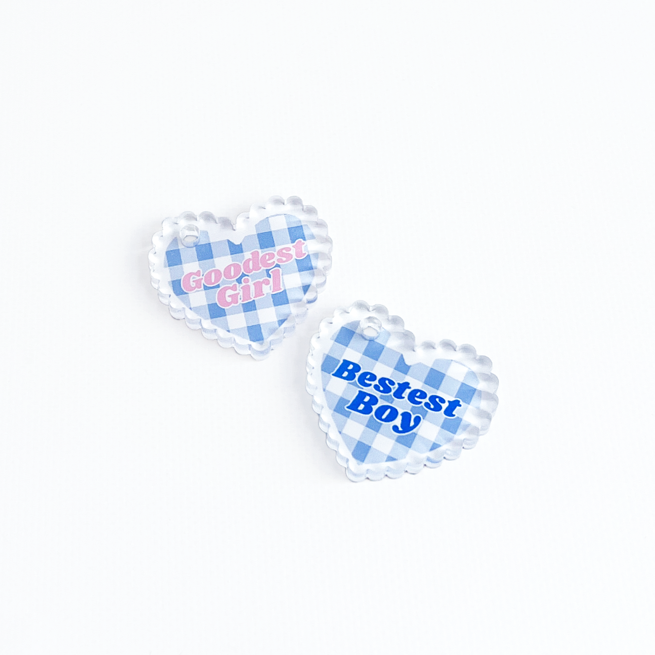 Goodest Girl Scalloped Heart Charm