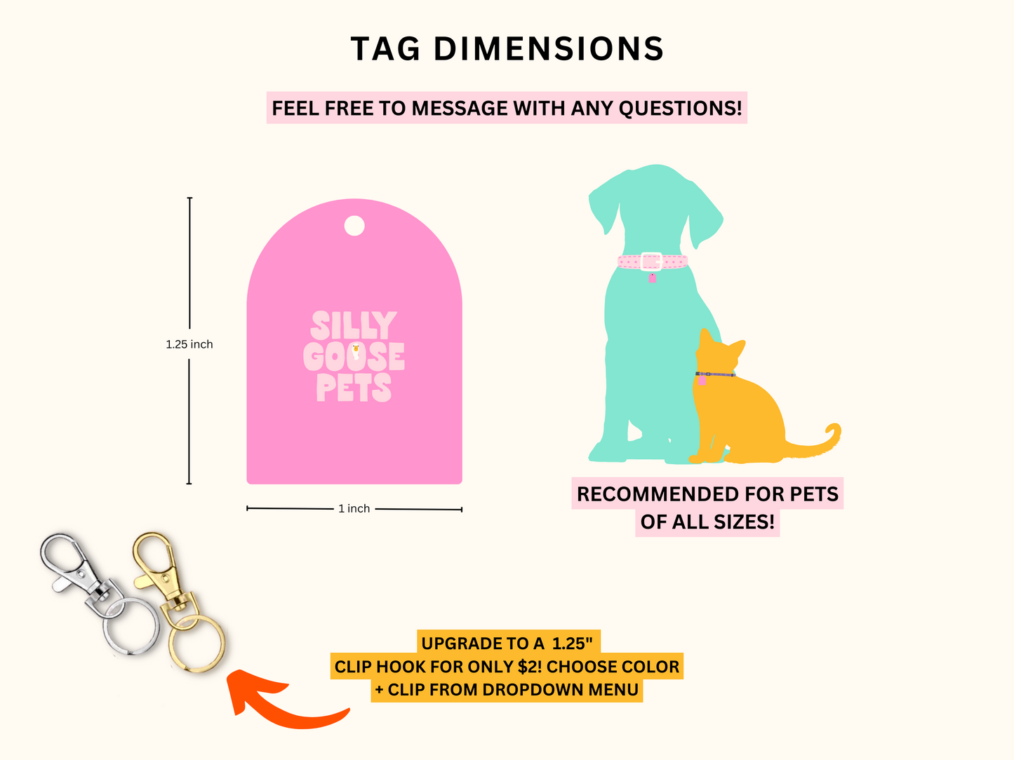 Boho Arch Pet Tag