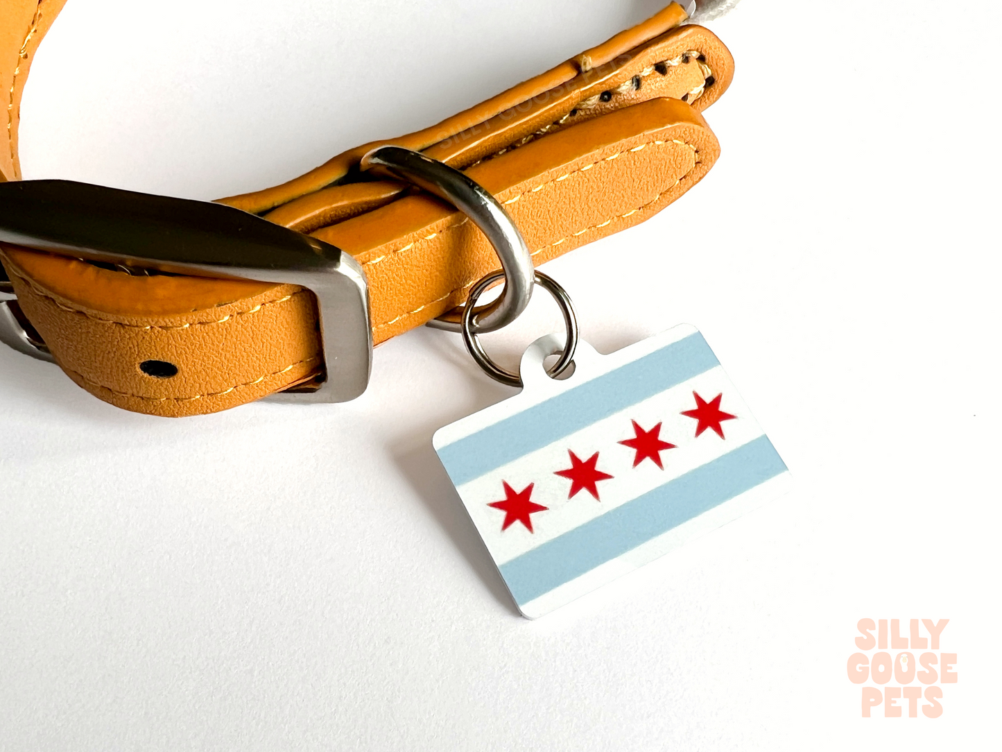 Chicago Flag Pet Tag