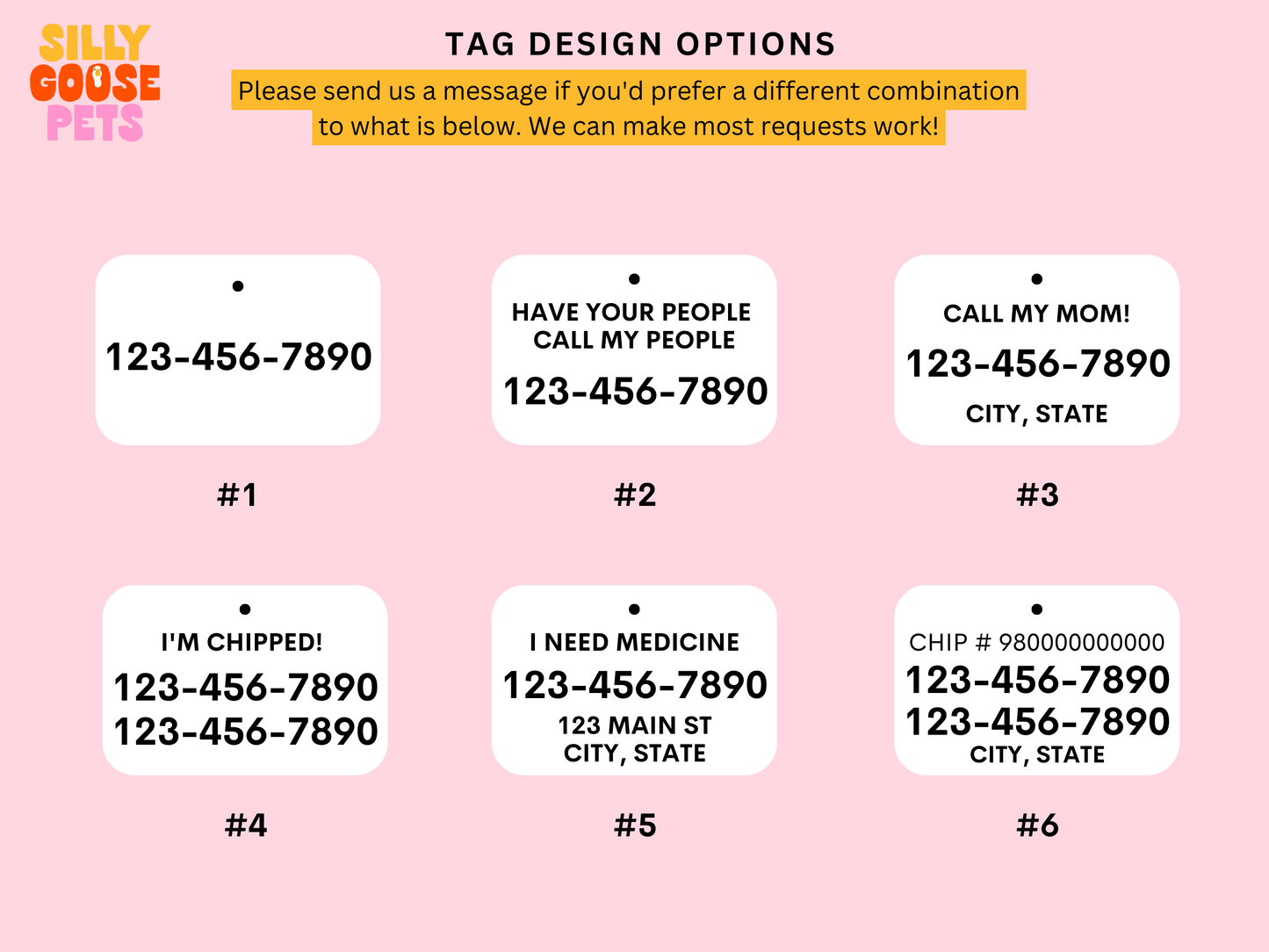 Fashion Doll Pet Tag