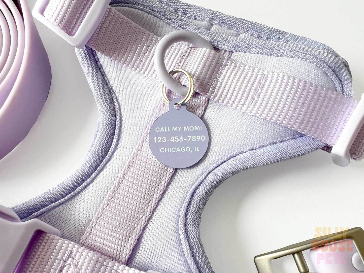 Round Hello My Name Is Pet ID Tag