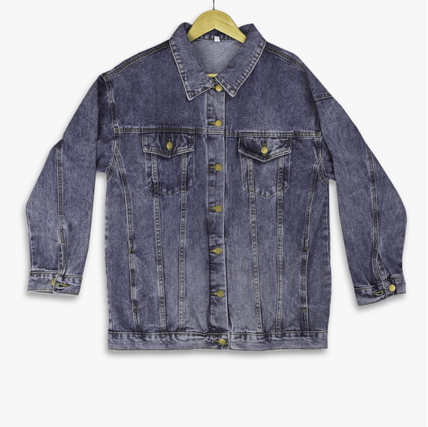 Retro "Fan Behavior" Custom Oversized Denim Jacket