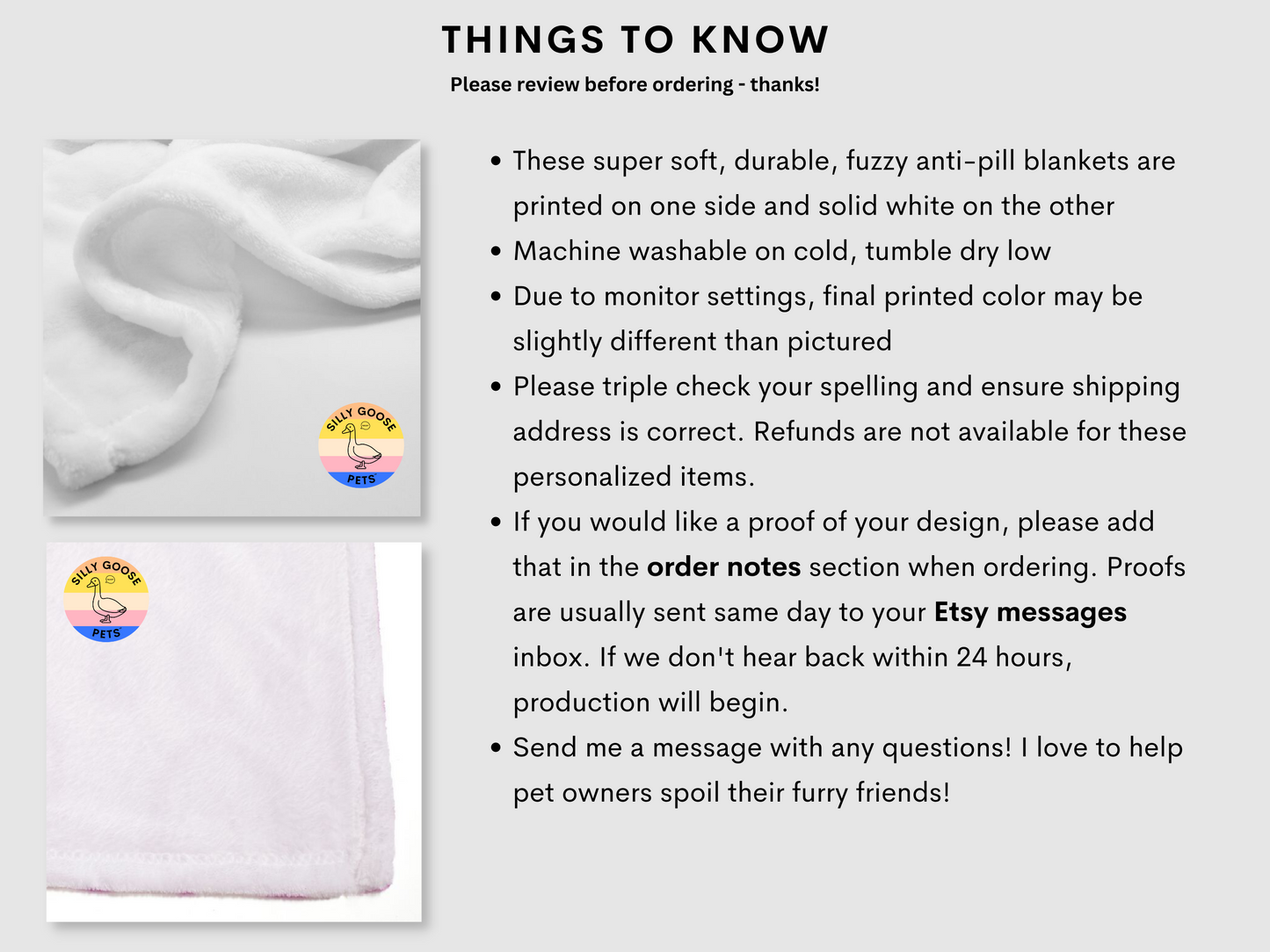 Neutral Grey Dots Personalized Pet Blanket