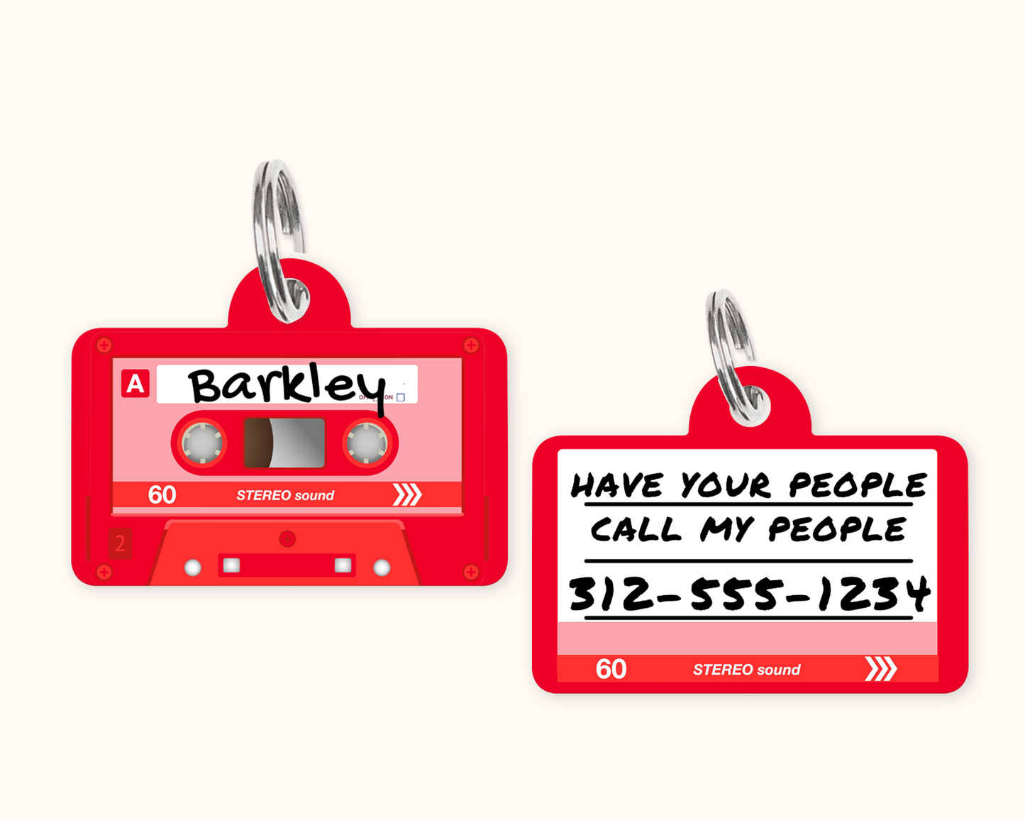Cassette Tape Pet Tag