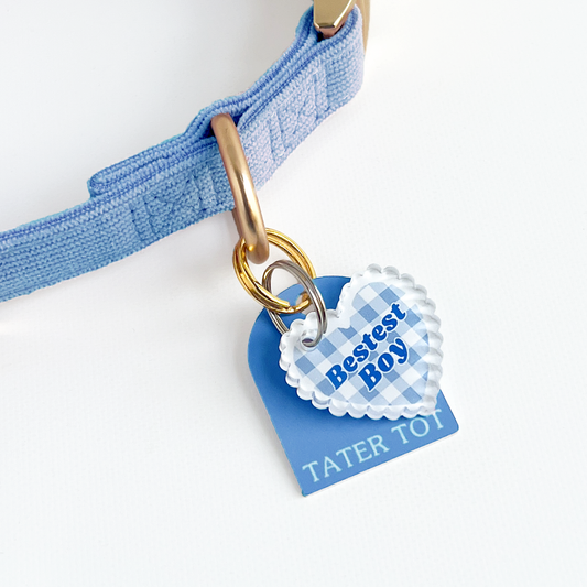 Bestest Boy Scalloped Heart Charm