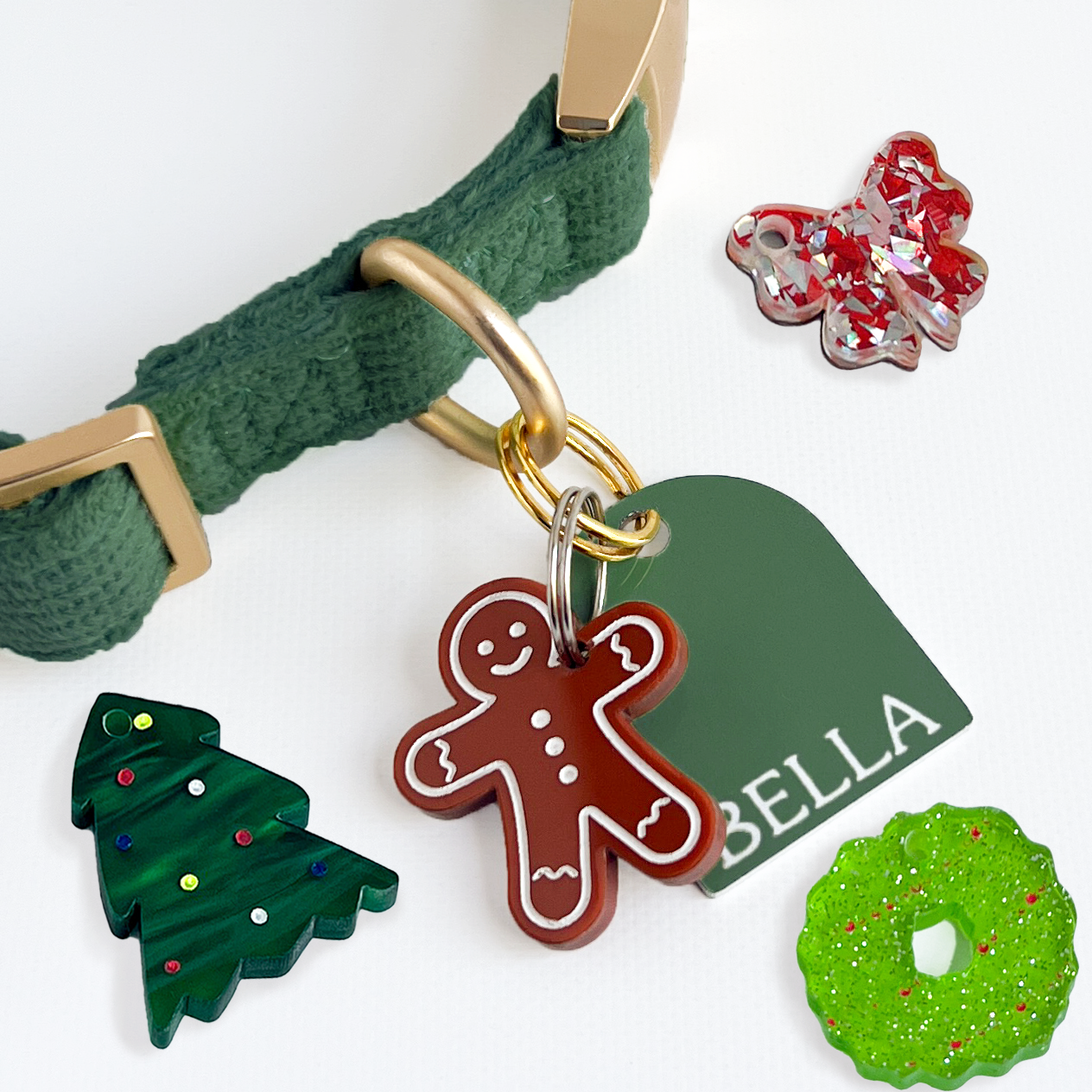 Christmas Pet Collar Charm Set – Holiday Collection