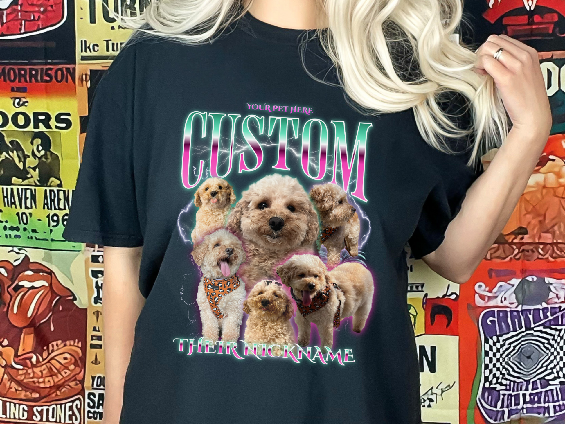 Custom Bootleg Style Concert Hype Dog Shirt