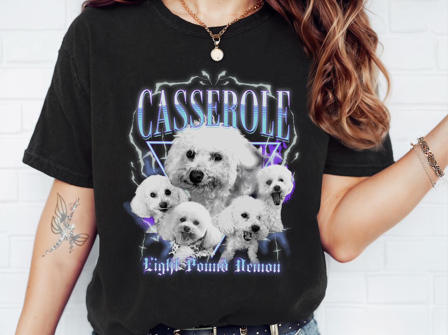 Custom Bootleg Style Metal Concert Hype Dog Shirt
