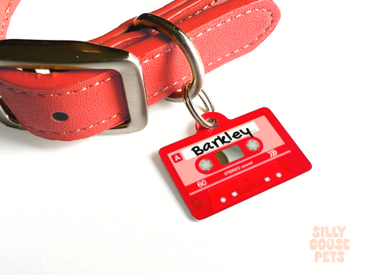 Cute Cassette Tape Style Pet ID Tag