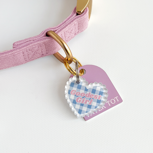 Goodest Girl Scalloped Heart Charm