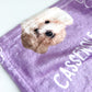 Custom Pet Face & Name Plush Blanket