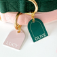 Unique Modern Pet ID Tag for Dogs Arch Shape Custom Color