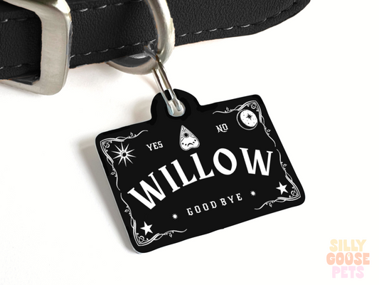 Oracle Board Style Spooky Pet ID Tag