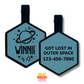 Outer Space Silicone Engraved Pet ID Tag