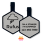 Cloudy Day Silicone Engraved Pet ID Tag