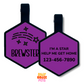 Shooting Star Silicone Engraved Pet ID Tag