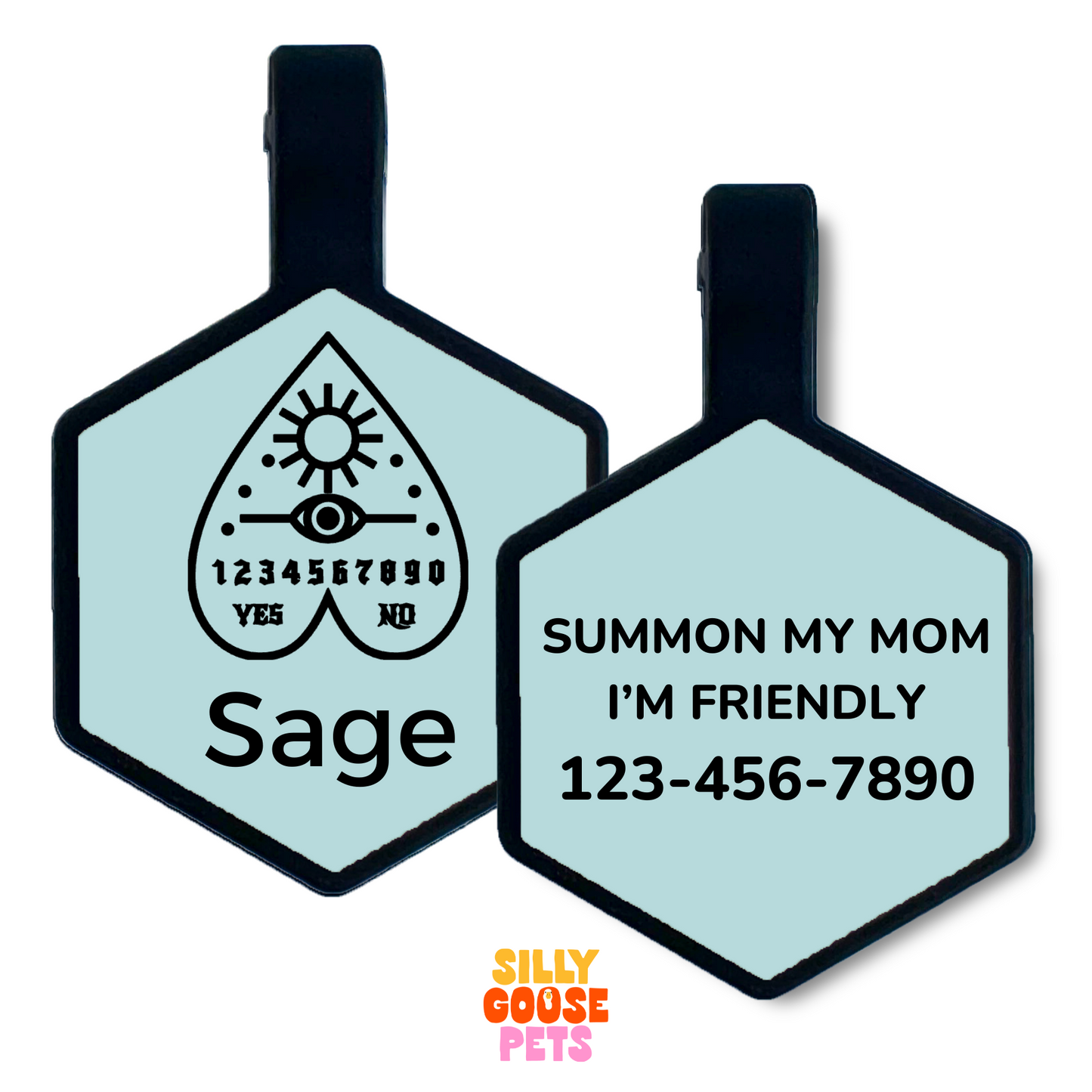 Planchette Silicone Engraved Pet ID Tag