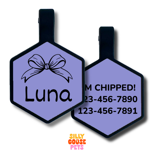 Coquette Silicone Engraved Pet ID Tag