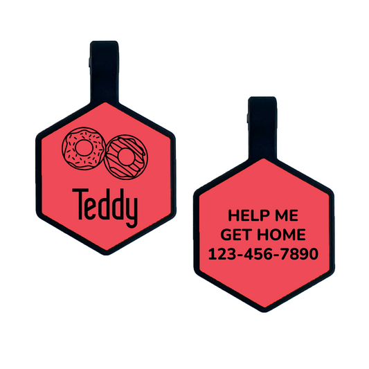 Silicone Pet Id Tag Donut Design
