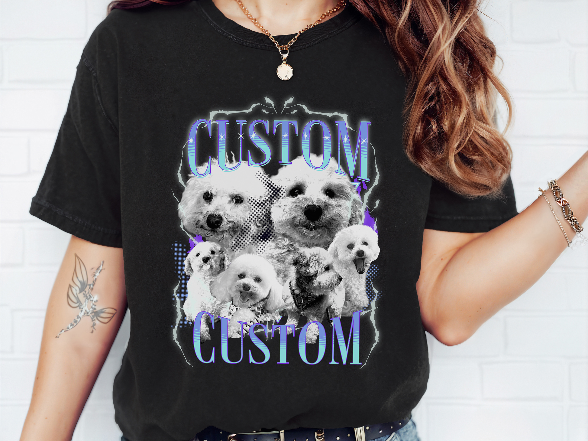 Custom Bootleg Style Metal Concert Hype Dog Shirt