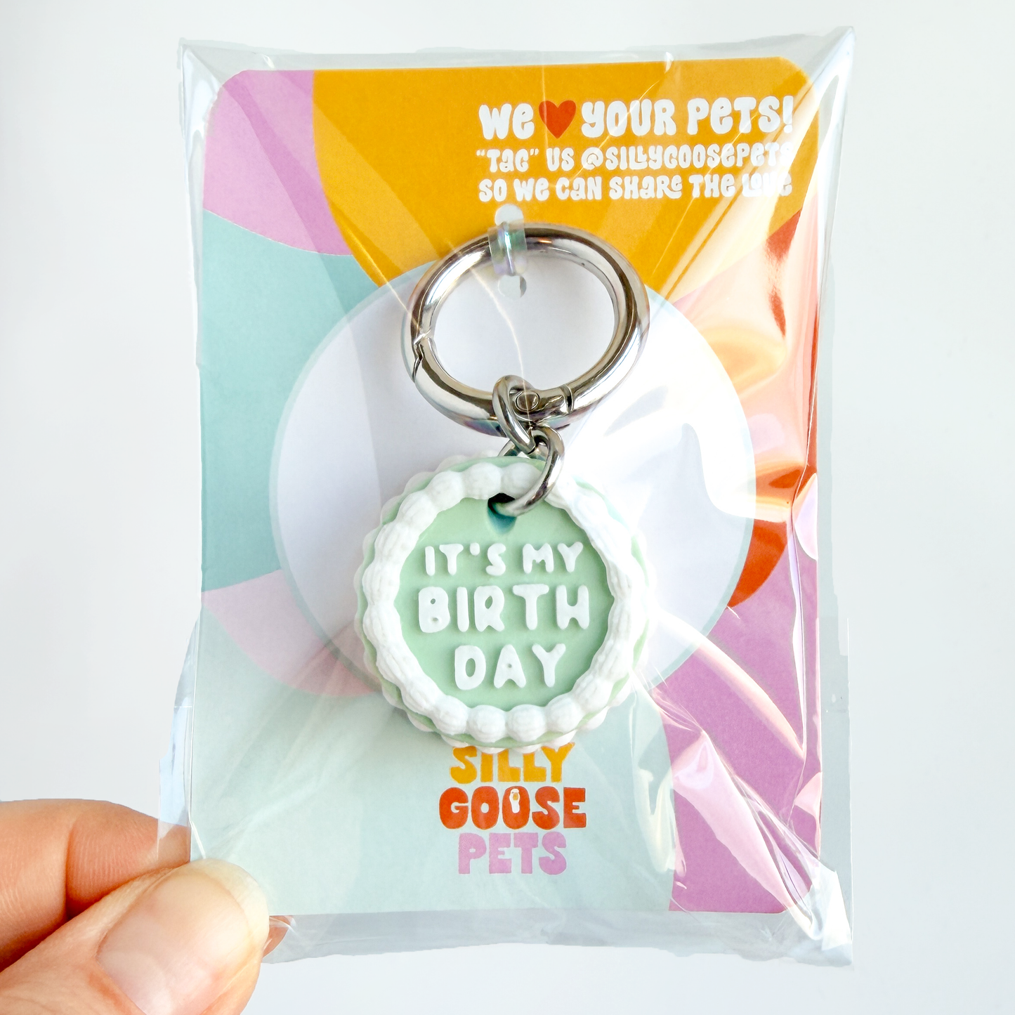 Vintage Birthday Cake Pet Tag – “It’s My Birthday”